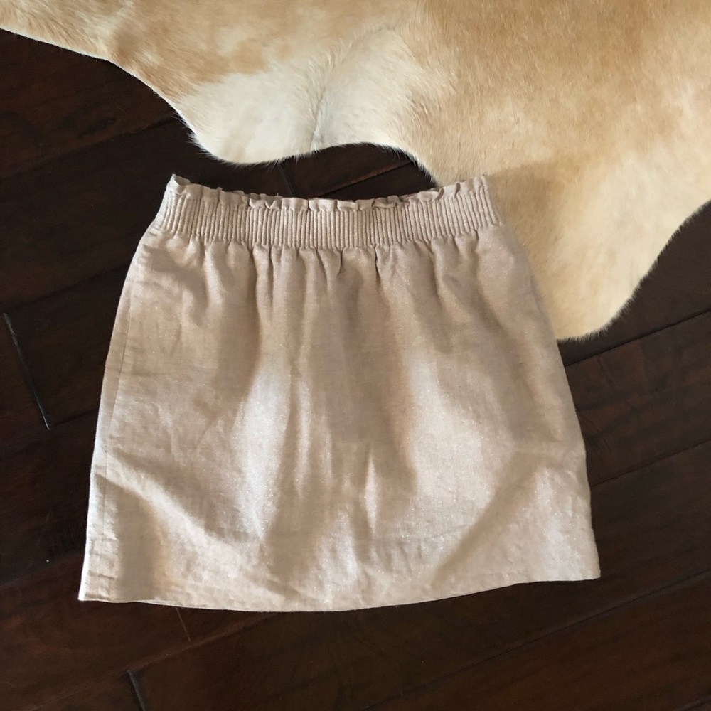 Linen J. Crew Sidewalk Skirt